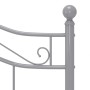 Estructura de cama de metal gris 120x200 cm de vidaXL, Camas y somieres - Ref: Foro24-324996, Precio: 120,03 €, Descuento: %