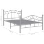 Estructura de cama de metal gris 120x200 cm de vidaXL, Camas y somieres - Ref: Foro24-324996, Precio: 120,03 €, Descuento: %