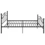 Estructura de cama de metal negro 140x200 cm de vidaXL, Camas y somieres - Ref: Foro24-324997, Precio: 204,14 €, Descuento: %