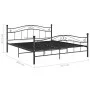 Estructura de cama de metal negro 140x200 cm de vidaXL, Camas y somieres - Ref: Foro24-324997, Precio: 204,14 €, Descuento: %