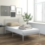 Estructura de cama de metal blanco 100x200 cm de vidaXL, Camas y somieres - Ref: Foro24-325013, Precio: 81,69 €, Descuento: %