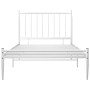 Estructura de cama de metal blanco 100x200 cm de vidaXL, Camas y somieres - Ref: Foro24-325013, Precio: 81,69 €, Descuento: %