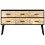 Aparador de madera maciza de mango 110x33x64 cm de vidaXL, Aparadores - Ref: Foro24-322678, Precio: 170,27 €, Descuento: %