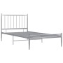 Estructura de cama de metal gris 100x200 cm de vidaXL, Camas y somieres - Ref: Foro24-325014, Precio: 117,94 €, Descuento: %