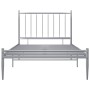 Estructura de cama de metal gris 100x200 cm de vidaXL, Camas y somieres - Ref: Foro24-325014, Precio: 117,94 €, Descuento: %