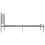 Estructura de cama de metal gris 100x200 cm de vidaXL, Camas y somieres - Ref: Foro24-325014, Precio: 117,94 €, Descuento: %