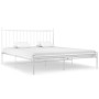 Estructura de cama de metal blanco 140x200 cm de vidaXL, Camas y somieres - Ref: Foro24-325019, Precio: 98,69 €, Descuento: %