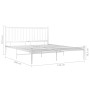 Estructura de cama de metal blanco 140x200 cm de vidaXL, Camas y somieres - Ref: Foro24-325019, Precio: 98,69 €, Descuento: %