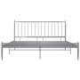 Estructura de cama de metal gris 140x200 cm de vidaXL, Camas y somieres - Ref: Foro24-325020, Precio: 145,65 €, Descuento: %