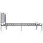 Estructura de cama de metal gris 140x200 cm de vidaXL, Camas y somieres - Ref: Foro24-325020, Precio: 145,65 €, Descuento: %