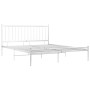 Estructura de cama de metal blanco 200x200 cm de vidaXL, Camas y somieres - Ref: Foro24-325028, Precio: 158,89 €, Descuento: %