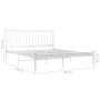 Estructura de cama de metal blanco 200x200 cm de vidaXL, Camas y somieres - Ref: Foro24-325028, Precio: 158,89 €, Descuento: %