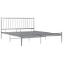 Estructura de cama de metal gris 200x200 cm de vidaXL, Camas y somieres - Ref: Foro24-325029, Precio: 158,75 €, Descuento: %