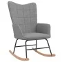 Silla mecedora con reposapiés tela gris claro de vidaXL, Mecedoras - Ref: Foro24-328018, Precio: 163,93 €, Descuento: %