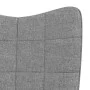 Silla mecedora con reposapiés tela gris claro de vidaXL, Mecedoras - Ref: Foro24-328018, Precio: 163,93 €, Descuento: %