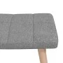 Silla mecedora con reposapiés tela gris claro de vidaXL, Mecedoras - Ref: Foro24-328018, Precio: 163,93 €, Descuento: %