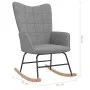 Silla mecedora con reposapiés tela gris claro de vidaXL, Mecedoras - Ref: Foro24-328018, Precio: 163,93 €, Descuento: %
