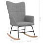 Silla mecedora con reposapiés tela gris claro de vidaXL, Mecedoras - Ref: Foro24-328018, Precio: 166,71 €, Descuento: %