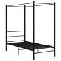 Estructura de cama con dosel metal negro 90x200 cm de vidaXL, Camas y somieres - Ref: Foro24-325051, Precio: 116,70 €, Descue...