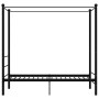 Estructura de cama con dosel metal negro 90x200 cm de vidaXL, Camas y somieres - Ref: Foro24-325051, Precio: 109,67 €, Descue...