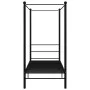 Estructura de cama con dosel metal negro 90x200 cm de vidaXL, Camas y somieres - Ref: Foro24-325051, Precio: 116,70 €, Descue...