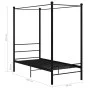 Estructura de cama con dosel metal negro 90x200 cm de vidaXL, Camas y somieres - Ref: Foro24-325051, Precio: 116,70 €, Descue...