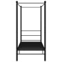 Estructura de cama con dosel metal negro 100x200 cm de vidaXL, Camas y somieres - Ref: Foro24-325054, Precio: 118,04 €, Descu...