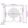 Puerta de jardín acero corten diseño árbol 105x105 cm de vidaXL, Puertas de jardín - Ref: Foro24-153161, Precio: 194,80 €, De...