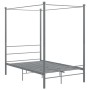 Estructura de cama con dosel metal gris 120x200 cm de vidaXL, Camas y somieres - Ref: Foro24-325059, Precio: 134,66 €, Descue...