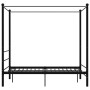 Estructura de cama con dosel metal negro 140x200 cm de vidaXL, Camas y somieres - Ref: Foro24-325060, Precio: 149,98 €, Descu...