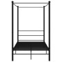 Estructura de cama con dosel metal negro 140x200 cm de vidaXL, Camas y somieres - Ref: Foro24-325060, Precio: 149,98 €, Descu...