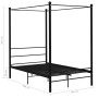 Estructura de cama con dosel metal negro 140x200 cm de vidaXL, Camas y somieres - Ref: Foro24-325060, Precio: 149,98 €, Descu...