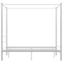 Estructura de cama con dosel metal blanco 140x200 cm de vidaXL, Camas y somieres - Ref: Foro24-325061, Precio: 155,96 €, Desc...