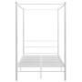 Estructura de cama con dosel metal blanco 140x200 cm de vidaXL, Camas y somieres - Ref: Foro24-325061, Precio: 155,96 €, Desc...