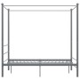 Estructura de cama con dosel metal gris 140x200 cm de vidaXL, Camas y somieres - Ref: Foro24-325062, Precio: 150,34 €, Descue...