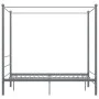 Estructura de cama con dosel metal gris 140x200 cm de vidaXL, Camas y somieres - Ref: Foro24-325062, Precio: 157,03 €, Descue...