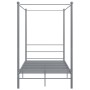 Estructura de cama con dosel metal gris 140x200 cm de vidaXL, Camas y somieres - Ref: Foro24-325062, Precio: 150,34 €, Descue...