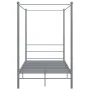 Estructura de cama con dosel metal gris 140x200 cm de vidaXL, Camas y somieres - Ref: Foro24-325062, Precio: 157,03 €, Descue...
