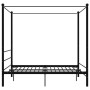 Estructura de cama con dosel metal negro 160x200 cm de vidaXL, Camas y somieres - Ref: Foro24-325063, Precio: 166,96 €, Descu...