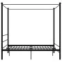 Estructura de cama con dosel metal negro 160x200 cm de vidaXL, Camas y somieres - Ref: Foro24-325063, Precio: 188,87 €, Descu...