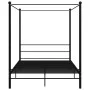 Estructura de cama con dosel metal negro 160x200 cm de vidaXL, Camas y somieres - Ref: Foro24-325063, Precio: 188,87 €, Descu...