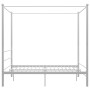 Estructura de cama con dosel metal blanco 160x200 cm de vidaXL, Camas y somieres - Ref: Foro24-325064, Precio: 188,02 €, Desc...