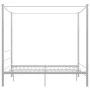 Estructura de cama con dosel metal blanco 160x200 cm de vidaXL, Camas y somieres - Ref: Foro24-325064, Precio: 203,29 €, Desc...