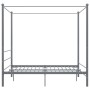 Estructura de cama con dosel metal gris 160x200 cm de vidaXL, Camas y somieres - Ref: Foro24-325065, Precio: 158,28 €, Descue...