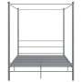 Estructura de cama con dosel metal gris 160x200 cm de vidaXL, Camas y somieres - Ref: Foro24-325065, Precio: 158,28 €, Descue...