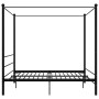 Estructura de cama con dosel metal negro 180x200 cm de vidaXL, Camas y somieres - Ref: Foro24-325066, Precio: 167,42 €, Descu...