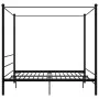 Estructura de cama con dosel metal negro 180x200 cm de vidaXL, Camas y somieres - Ref: Foro24-325066, Precio: 168,30 €, Descu...