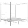 White metal canopy bed frame 180x200 cm by vidaXL, Beds and slatted bases - Ref: Foro24-325067, Price: 159,54 €, Discount: %