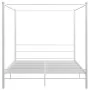 White metal canopy bed frame 180x200 cm by vidaXL, Beds and slatted bases - Ref: Foro24-325067, Price: 159,54 €, Discount: %
