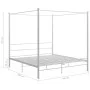 White metal canopy bed frame 180x200 cm by vidaXL, Beds and slatted bases - Ref: Foro24-325067, Price: 159,54 €, Discount: %
